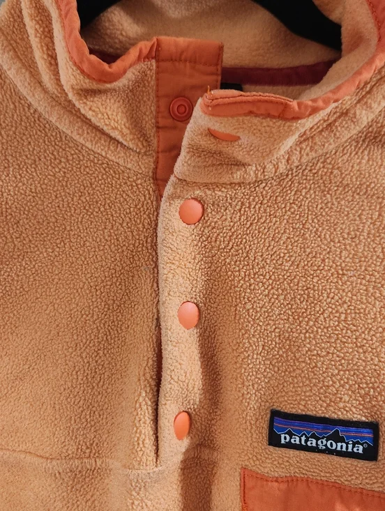 Patagonia Lightweight Synchilla Snap-T Pullover – Women’s Size L Orange - Picture 3 of 5
